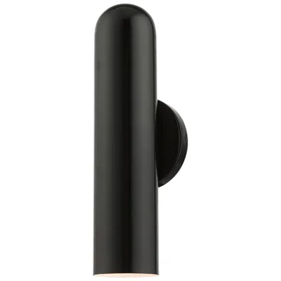 Livex Lighting Armored 1 Light Shiny Black Ada Single Sconce