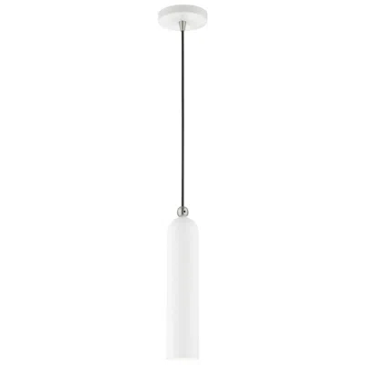 Livex Lighting Armored 1 Light White Pendant