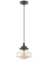 Livex Lighting Livex Art Glass 1 Lt English Bronze Mini Pendant