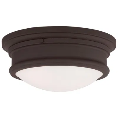 Livex Lighting Astor 13-in W Bronze Flush Mount Light