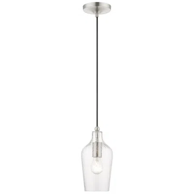 Livex Lighting Avery 1 Light Brushed Nickel Mini Pendant