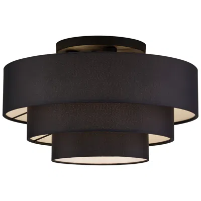 Livex Lighting Bainbridge 4 Light Black Extra Large Semi-flush