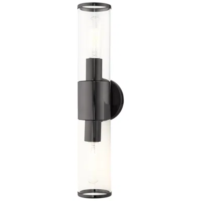 Livex Lighting Banca 18 1/2" High Black Chrome 2-light Wall Sconce