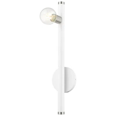 Livex Lighting Bannister 1 Light White Wall Sconce