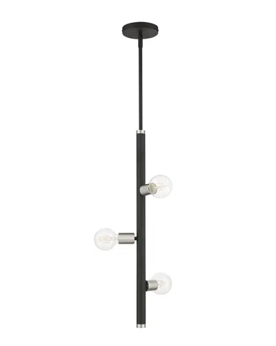 Livex Lighting Bannister Black 3 Light Pendant