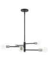 Livex Lighting Bannister Black 5 Light Chandelier In Black