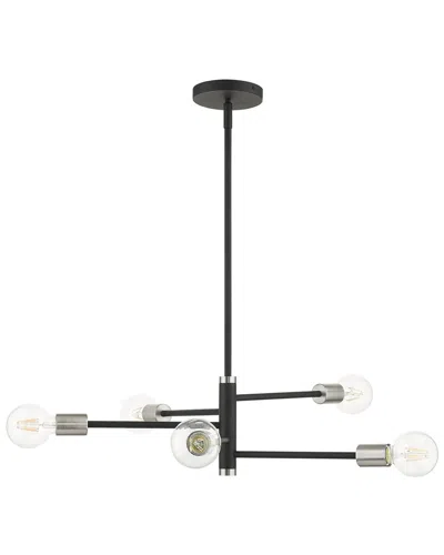 Livex Lighting Bannister Black 5 Light Chandelier