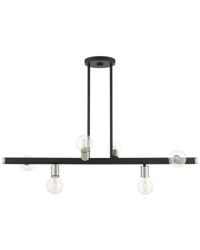Livex Lighting Bannister Black 6 Light Chandelier