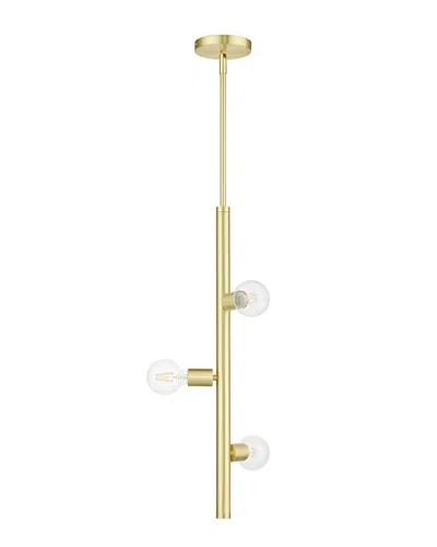 Livex Lighting Bannister Brass 3 Light Pendant