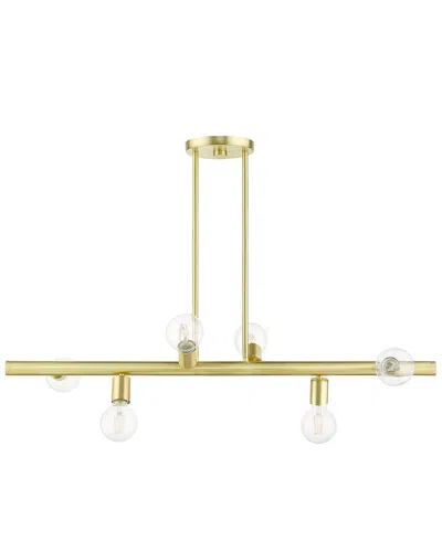 Livex Lighting Bannister Brass 6 Light Chandelier