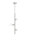 Livex Lighting Bannister Nickel 3 Light Pendant In Nickel
