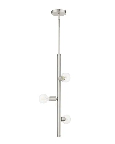 Livex Lighting Bannister Nickel 3 Light Pendant