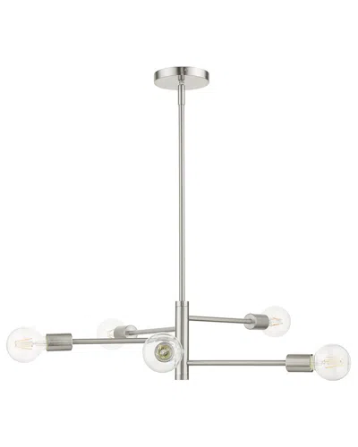 Livex Lighting Bannister Nickel 5 Light Chandelier