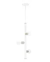 Livex Lighting Bannister White 3 Light Pendant In White
