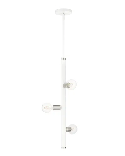 Livex Lighting Bannister White 3 Light Pendant