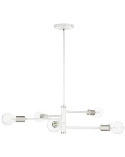 Livex Lighting Bannister White 5 Light Chandelier
