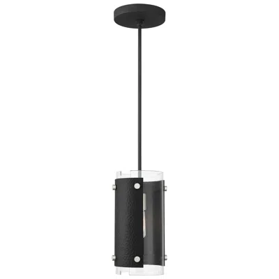 Livex Lighting Barcelona 1 Light Black Mini Pendant