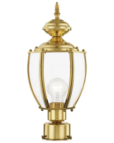 Livex Lighting Basics 1-light Pb Outdoor Post Lantern In Gold