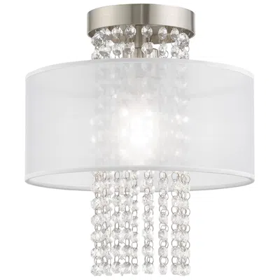 Livex Lighting Bella Vista 1 Light Brushed Nickel Ceiling Mount