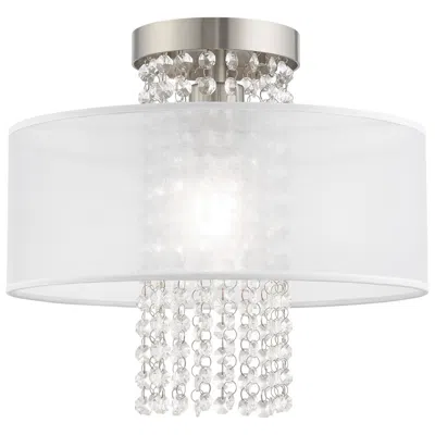 Livex Lighting Bella Vista 1 Light Brushed Nickel Ceiling Mount