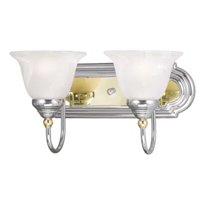 Livex Lighting Belmont 2-light 8.5-in Chrome Bell Vanity Light