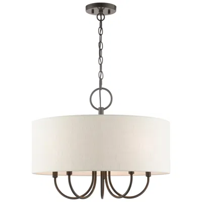 Livex Lighting Blossom 22" Wide English Bronze Drum Pendant Light