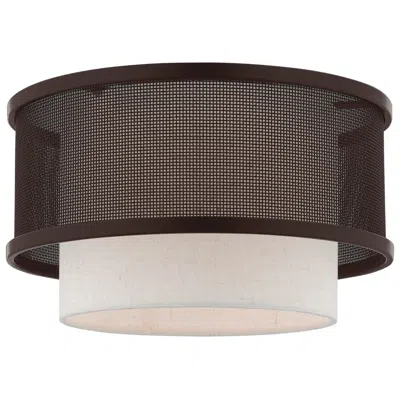 Livex Lighting Braddock 1 Light Bronze Ceiling Mount