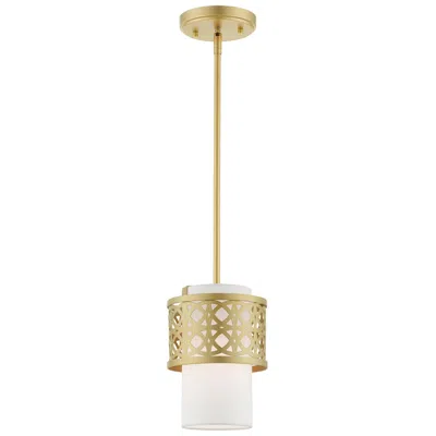 Livex Lighting Calinda 1 Light Soft Gold Mini Pendant