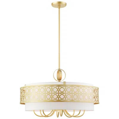 Livex Lighting Calinda 9 Light Soft Gold Pendant Chandelier