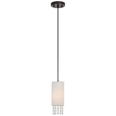 Livex Lighting Carlisle 4 3/4" Wide English Bronze And Crystal Mini Pendant
