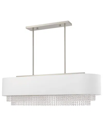 Livex Lighting Carlisle 5 Light Brushed Nickel Linear Chandelier
