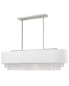 Livex Lighting Carlisle 5 Light Brushed Nickel Linear Chandelier