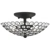 Livex Lighting Cassandra 2 Light Black Semi Flush