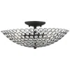 Livex Lighting Cassandra 3 Light Black Semi Flush