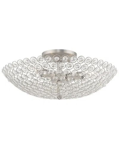 Livex Lighting Cassandra 3 Light Brushed Nickel Ceiling Mount