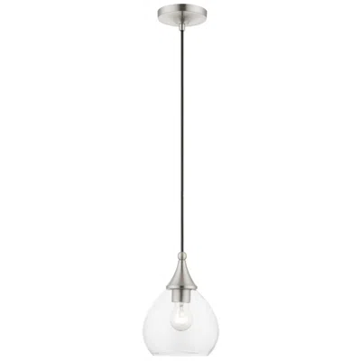 Livex Lighting Catania 1 Light Brushed Nickel Mini Pendant