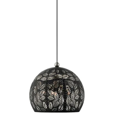 Livex Lighting Chantily 15 3/4" Wide Black Metal Globe Pendant Light