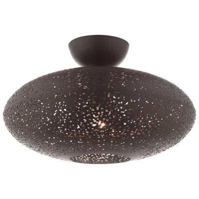 Livex Lighting Charlton 16" Wide Modern Orb Bronze Ceiling Light