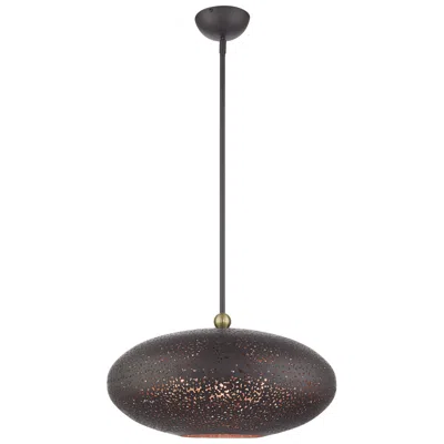 Livex Lighting Charlton 20" Wide 3-light Bronze Orb Modern Pendant