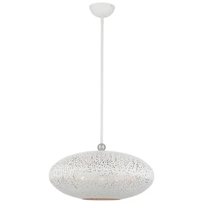 Livex Lighting Charlton 20" Wide 3-light White Orb Modern Pendant