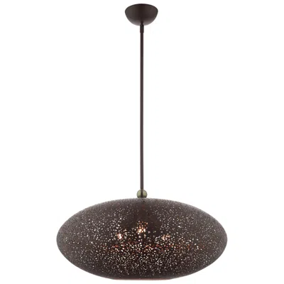 Livex Lighting Charlton 24" Wide 3-light Bronze Orb Modern Pendant