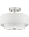 Livex Lighting Claremont 2-light Brushed Nickel Ceiling Mount
