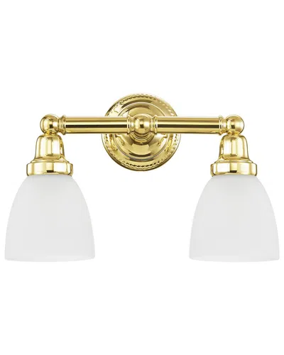 Livex Lighting Classic 2-light Polished Brass Bath-light In Gold