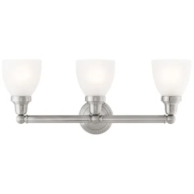 Livex Lighting Classic 3-light 10-in Brushed Nickel Bell Vanity Light
