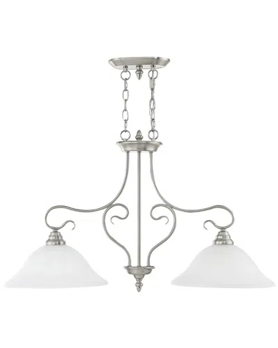 Livex Lighting Coronado 2-light Brushed Nickel Island In Metallic