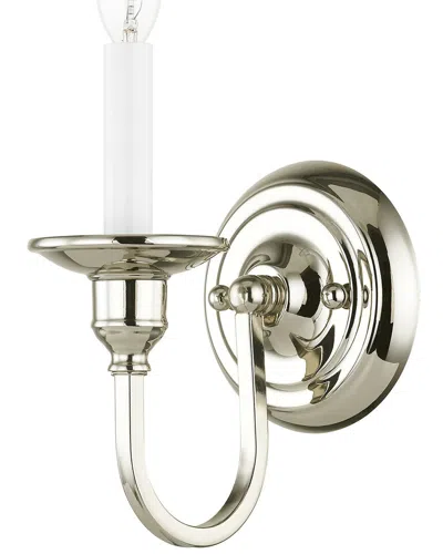 Livex Lighting Cranford 1-light Polished Nickel Wall Sconce In Metallic