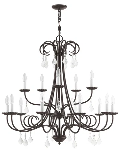 LIVEX LIGHTING LIVEX LIGHTING DAPHNE 15 LIGHT EBZ FOYER CHANDELIER