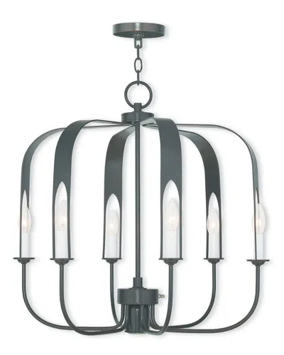 Livex Lighting Discontinued Livex Addison 6-light + 1-light Ebz Chandelier