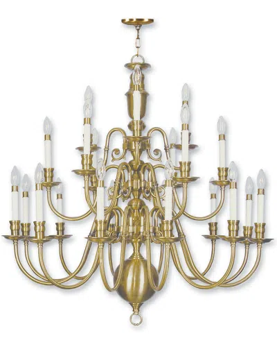 Livex Lighting Discontinued Livex Beacon Hill 21-light Flemish Brass Chandelier