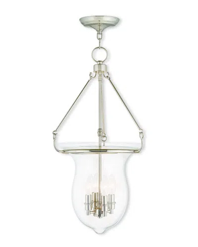 LIVEX LIGHTING DISCONTINUED LIVEX CANTERBURY 4-LIGHT POLISHED NICKEL PENDANT